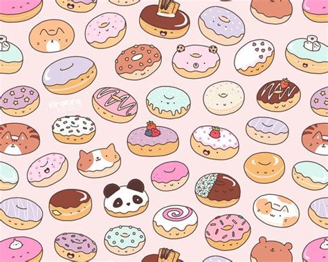 Mmm.. Donuts Kawaii Donut Doodle Art Print by KiraKiraDoodles | Doodle ...