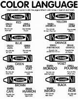 Color Language Coloring Page  Crayolacom sketch template