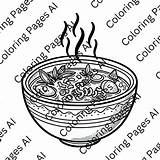 Soup Coloring Page  Pages AI sketch template