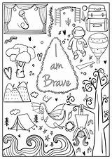 Coloring Page From I Am Confident Brave & Beautiful A  sketch template