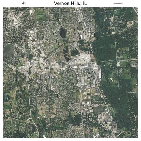 Aerial Photography Map of Vernon Hills, IL Illinois