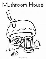 Mushroom House Coloring Page  Twisty Noodle sketch template