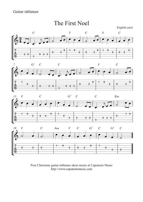 Free Sheet Music Scores: Guitar tab Christmas | Sheet music, Guitar tabs songs, Acoustic guitar ...