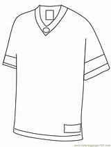 Football Coloring Jersey Blank Sports Nfl Kit Basketball Drawing Shirt  sketch template