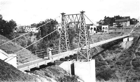 San Diego,California's Spruce Street Suspension Bridge around 1915 The ...