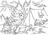Boy Camping Coloring Page  Free Printable Pages For Kids sketch template