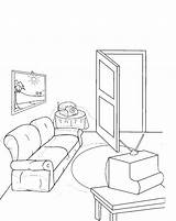 Coloring Room Pages Attic Kleurplaat Para Colorear House Grenier Zolder  sketch template
