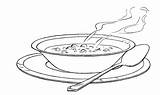 Soup Bowl Coloring Page sketch template