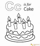 C Is For Cake Coloring Page 01  Free sketch template