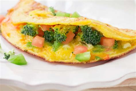 Cheesy Vegetable Farm Omelette - Brooklyn Farm Girl