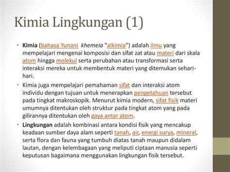 Materi Kimia Lingkungan