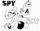 Free Spy Vs Coloring Pages Download  sketch template