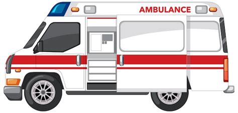 Free Vector | Emergency ambulance on white background