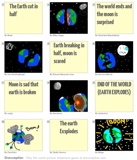 The Earth cut in half - Drawception