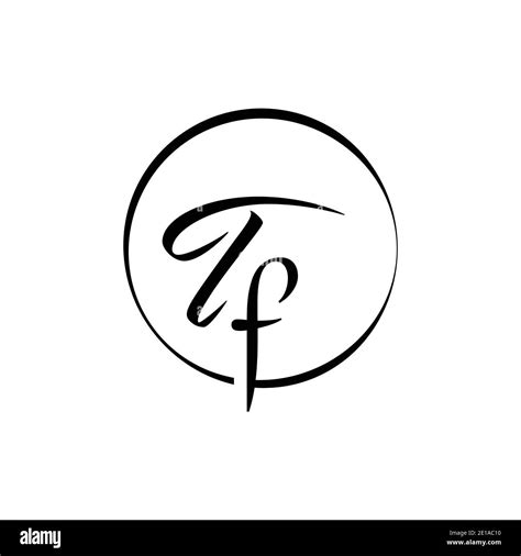 Initial TF letter Logo Design vector Template. Abstract Script Letter ...