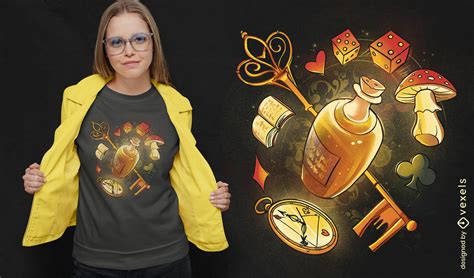 Magical Elements Fantasy T-shirt Design Vector Download