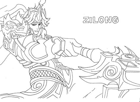 Zilong Mobile Legends Coloring Pages & book for kids