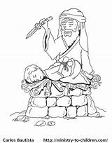 Abraham And Isaac Coloring Page  Testament Samaritan Waldo Harvey sketch template