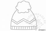 Winter hat coloring Page  Coloring sketch template