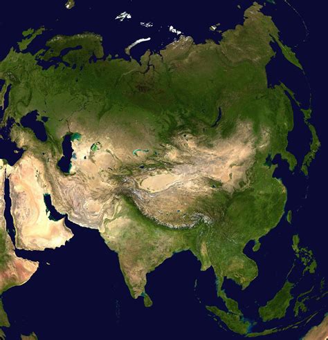 Map of Asia (Satellite Picture) : Worldofmaps.net - online Maps and ...