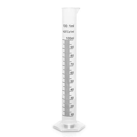 Buy 100ml Plastic Graduated Cylinder Beaker - 100ml Science Measuring ...