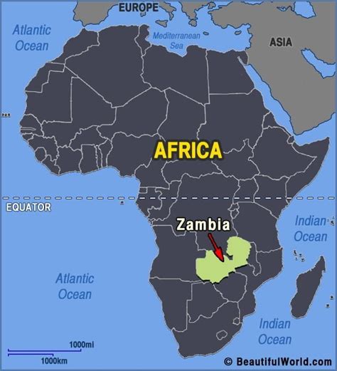 Map of Zambia - Facts & Information - Beautiful World Travel Guide