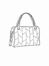 Handbag coloring pages sketch template