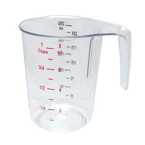 1 Cup Clear Plastic Measuring Cup