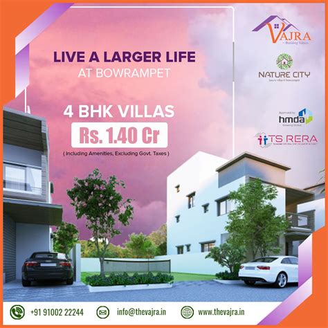 Amend Your Vision Towards a Home, Nature City Villas Are at the Top Notch.Acquire Best 4BHK ...