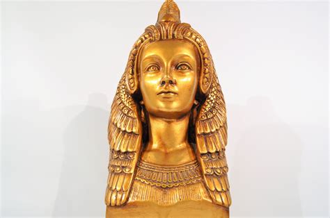 Large 17'' T Queen Cleopatra Golden Statue /Ancient Egyptian statue ...