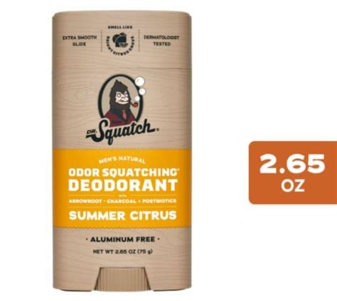 Dr. Squatch® Men's Natural Deodorant Stick Summer Citrus, 2.65 oz - Kroger