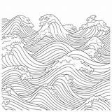 Waves coloring page – Coloring Corner sketch template