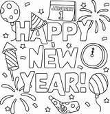 Happy New Year Coloring Page For Kids – Fun Free Pages sketch template