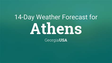 Athens, Georgia, USA 14 day weather forecast