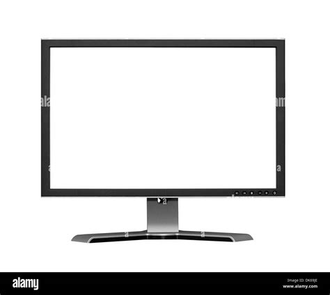 Isolated wide flatscreen monitor on white background Stock Photo - Alamy