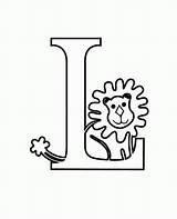 Alphabet Coloring Letter L Pages sketch template