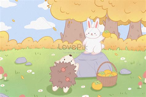 Autumn forest cartoon illustration illustration image_picture free ...