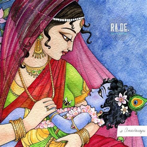 Rasika Designs on Instagram: “Mother Yashoda with baby Krishna, amazing art by the talented ...