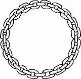 Chain Link Circle Border Sketch Coloring Page sketch template