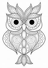 Owl Simple Patterns 2  Owls Adult Coloring Pages sketch template