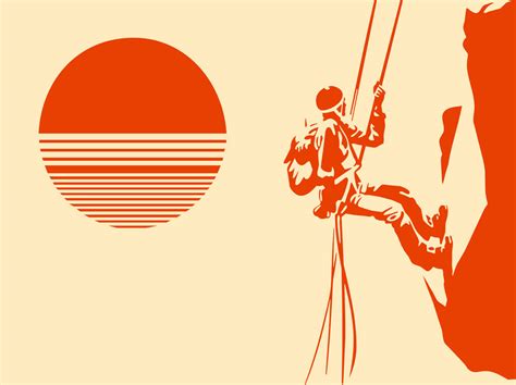 Mountain Climber Silhouette Vector Art & Graphics | freevector.com