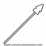 Spear Coloring Drawing Template Sketch Printable Speer Pages Kleurplaat  sketch template