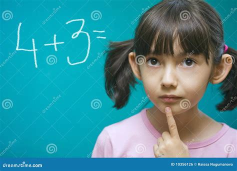 Pretty Girl Learning Math. Royalty Free Stock Image - Image: 10356126