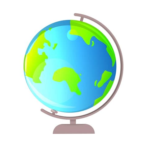 Premium Vector | Vector earth globe planet map of continents of world
