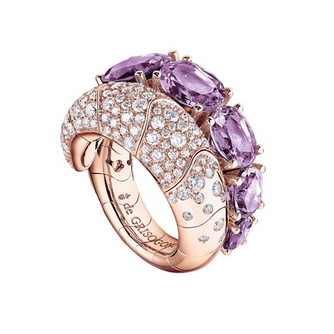 de GRISOGONO - Doppia Collection - Ring 51151/17 - Pink Gold – Amethysts – White Diamonds ...