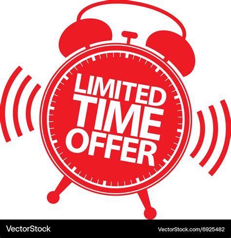 Limited time offer red label Royalty Free Vector Image