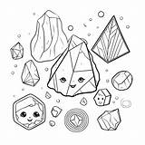 Rocks Gems And Minerals Coloring Pages Sketch Page sketch template