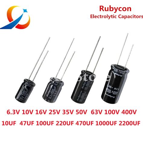 10pcs Rubycon Electrolytic Capacitors 6.3V 10V 16V 25V 35V 50V 63V 100V ...