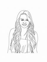 Miley Cyrus coloring Page sketch template