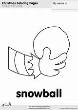 Snowball Coloring Page  Bushokukoka1 sketch template